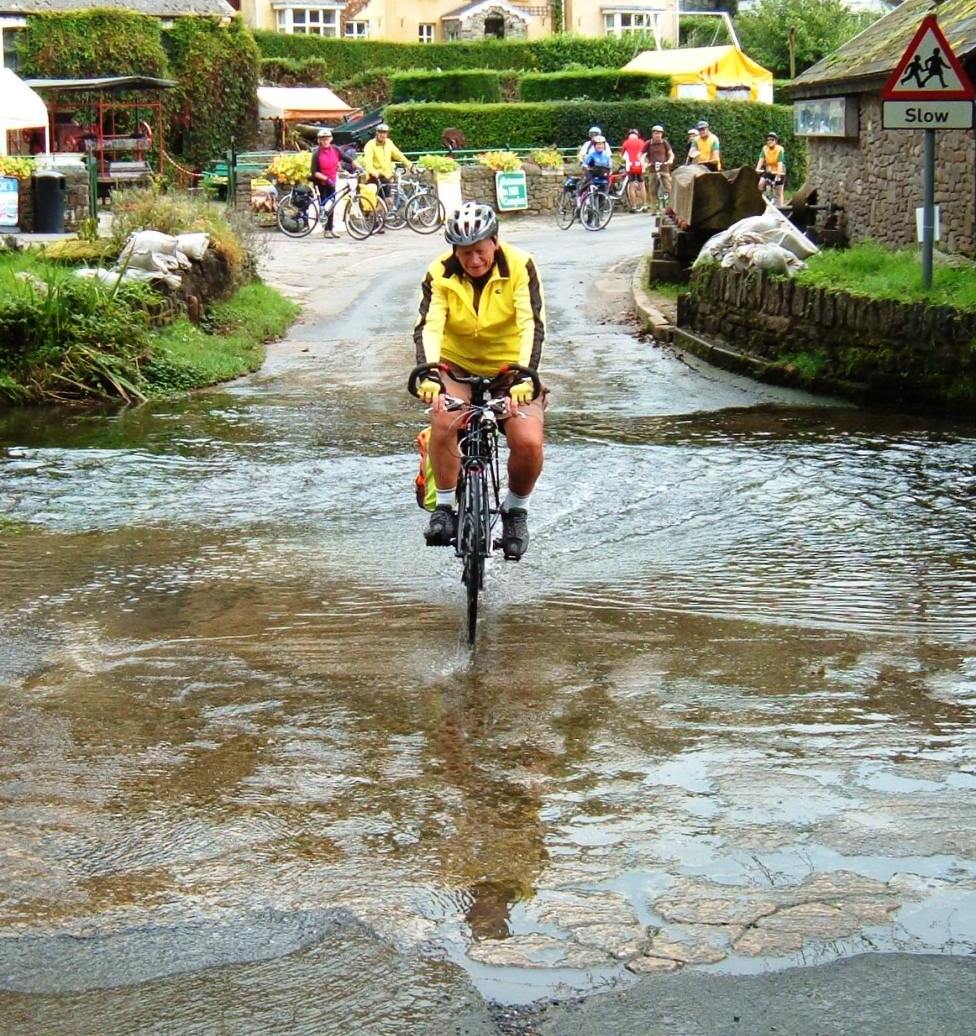 Don crosses the ford.