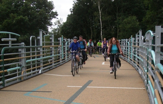 The Afon Tawe Bridge.