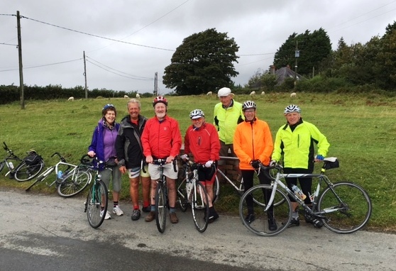 N. Gower circuit riders on Welshmoor Road.