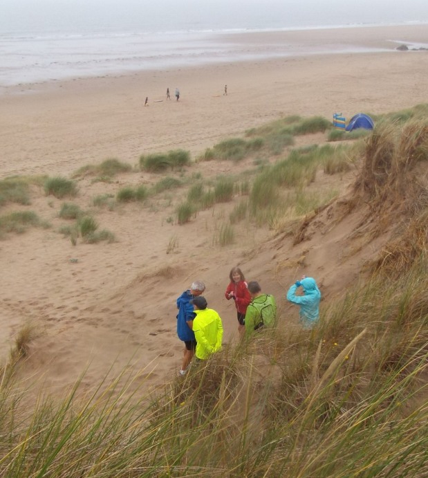 Group above Broughton Beach